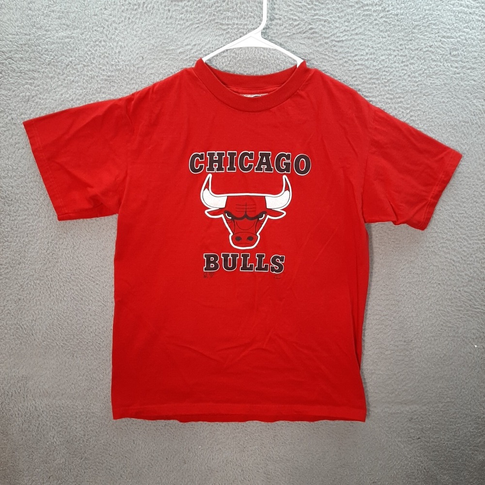 Vintage Chicago Bulls Shirt Adult Large Red Spectator‎ Sportswear Tee NBA 90s